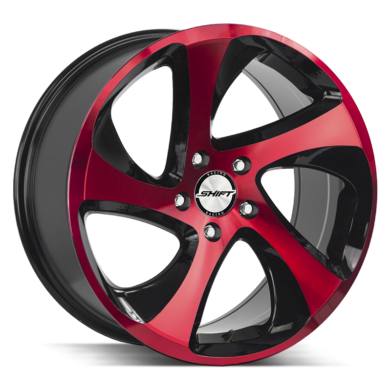 The Strut Wheel by Shift in Gloss Black Candy Red Face – Strada Wheels