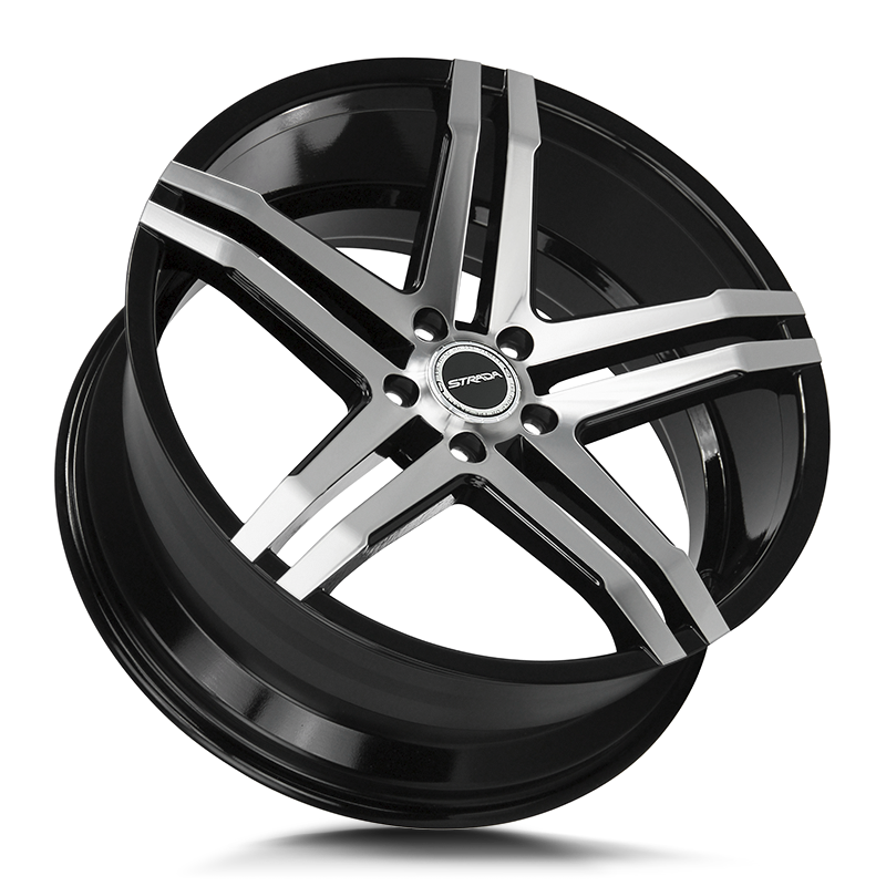 The Domani Wheel by Strada in Gloss Black Machined
