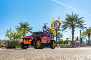 22x12 M25 OffRoad Monster Wheels on the 2021 SEMA Orange Jeep JK