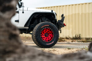 M50 OffRoad Monster Wheels on a White Jeep JK