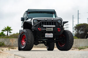 M50 OffRoad Monster Wheels on a White Jeep JK