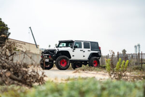 M50 OffRoad Monster Wheels on a White Jeep JK