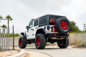 M50 OffRoad Monster Wheels on a White Jeep JK