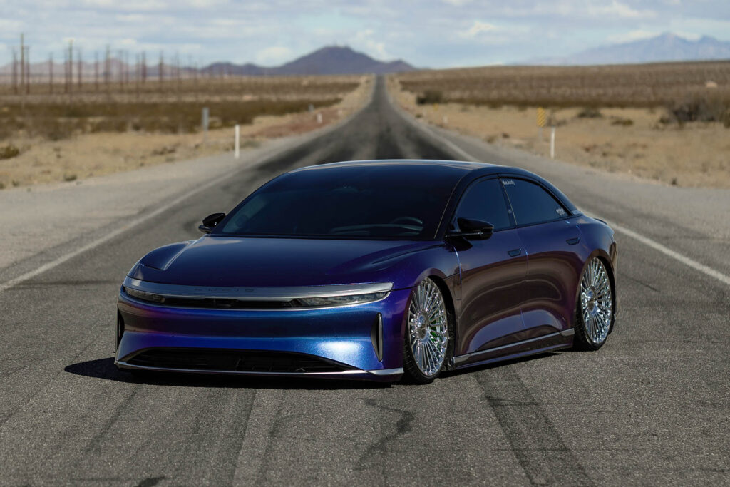 Lucid Air with Strada Martello Chrome Wheels - SEMA 2024
