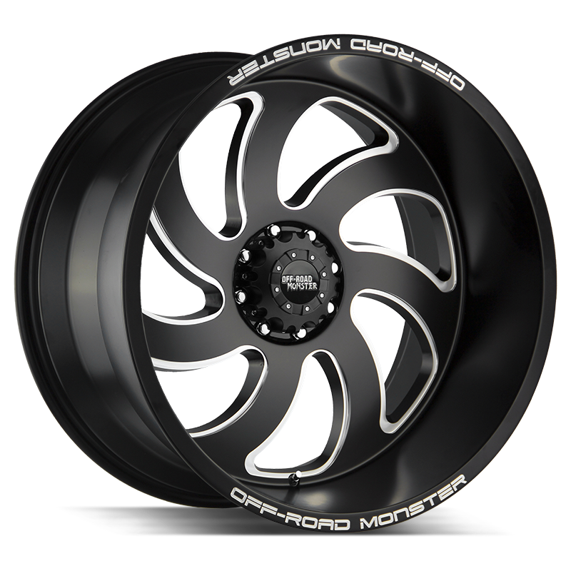 The M07 Wheel by Off Road Monster in Flat Black Milled