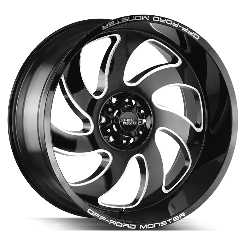 The M07 Wheel by Off Road Monster in Gloss Black Milled
