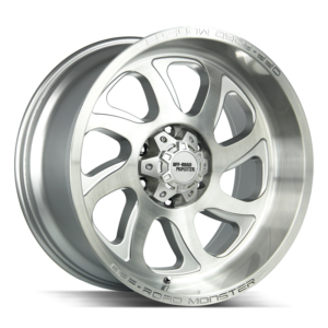 The M22 Wheel by Off Road Monster in Brushed Face Silver