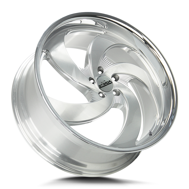 The Retro 5 Wheel by Strada Street Classics in Brushed Face Silver Milled SS
