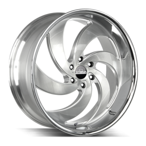 The Retro 6 Wheel by Strada Street Classics in Brushed Face Silver Milled SS