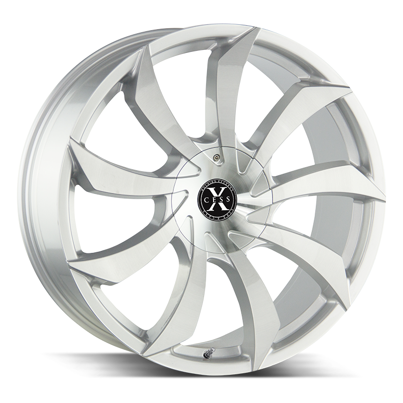 The X01 Wheel by Xcess in Brushed Face Silver