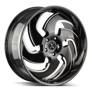 The X03 Wheel by Xcess in Gloss Black Milled