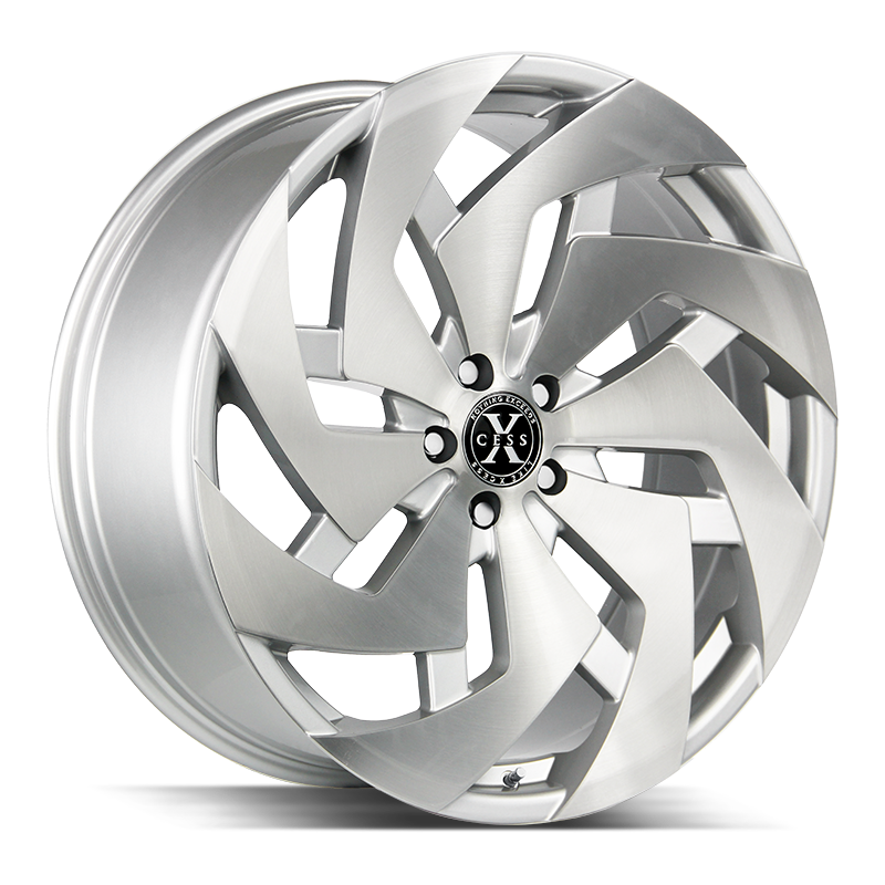 The X04 Wheel by Xcess in Brushed Face Silver