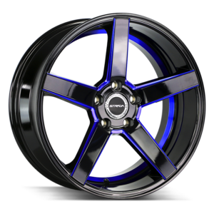 STRADA PERFETTO GLOSS BLACK CANDY BLUE MILLED ANGLE 18 20 INCH HIGH RES