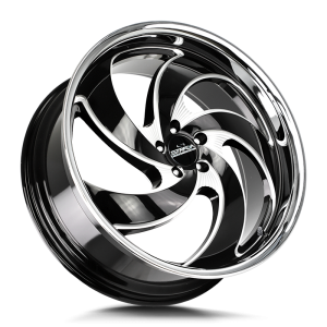 The Retro 5 Wheel by Strada Street Classics in Gloss Black Milled SS ...