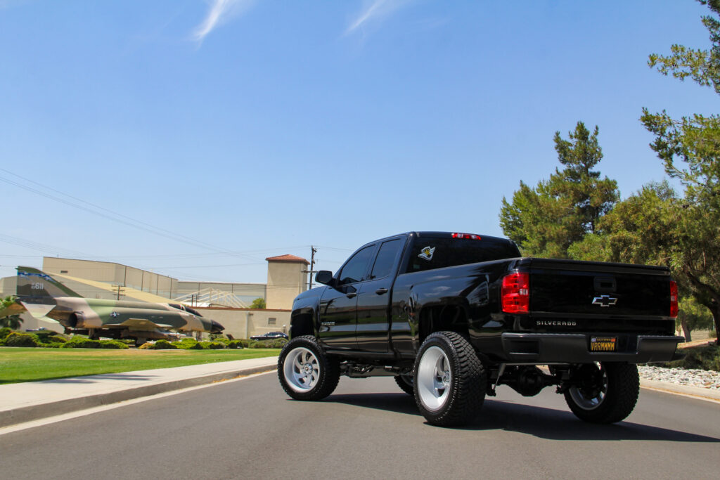 M07 OffRoad Monster Wheels Lifted on a Chevrolet Silverado 1500