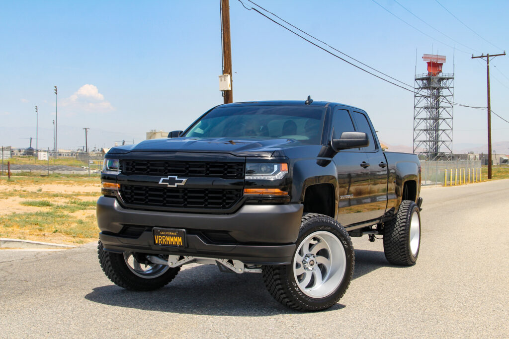 M07 OffRoad Monster Wheels Lifted on a Chevrolet Silverado 1500