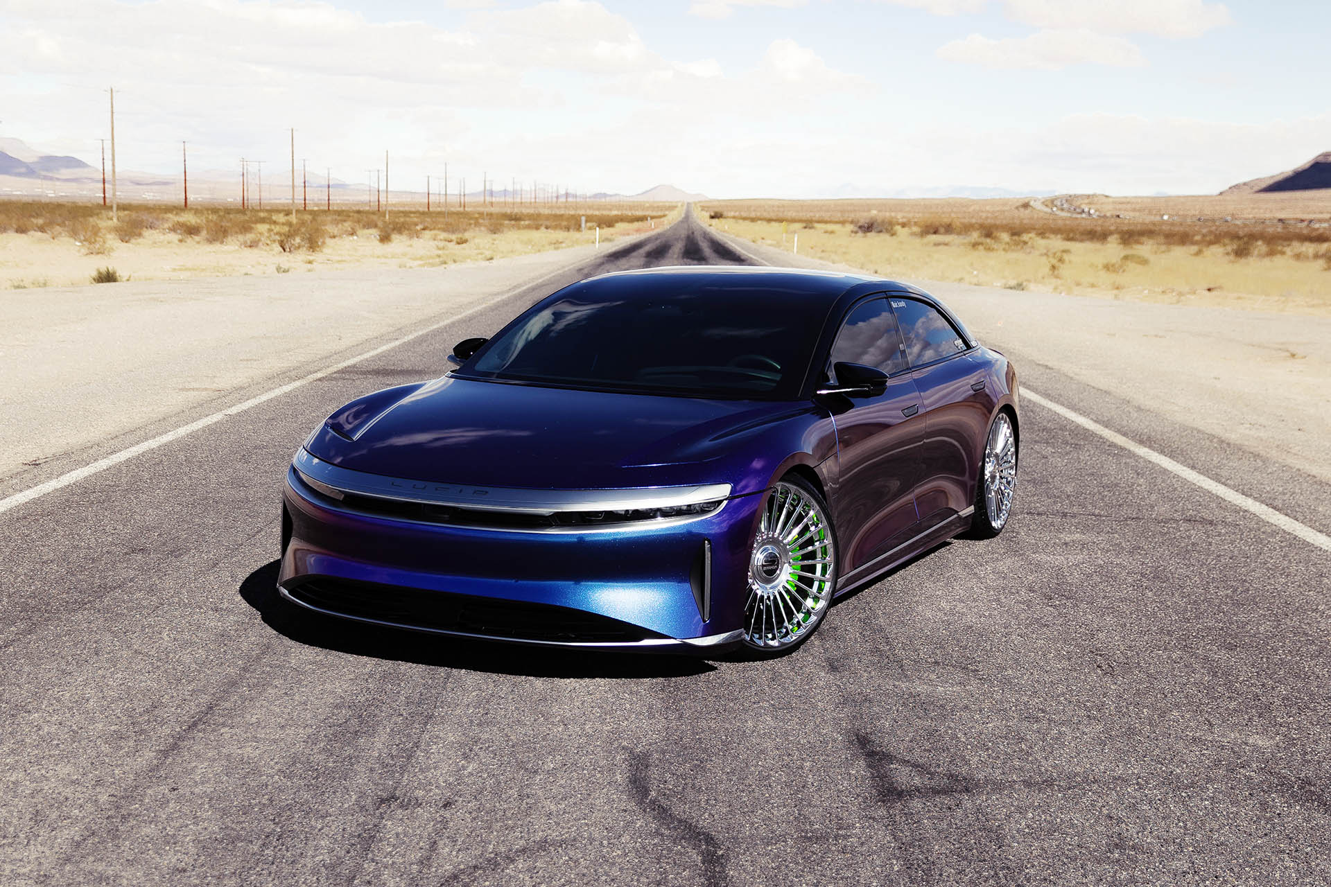 Lucid Air with Strada Martello Chrome Wheels - SEMA 2024