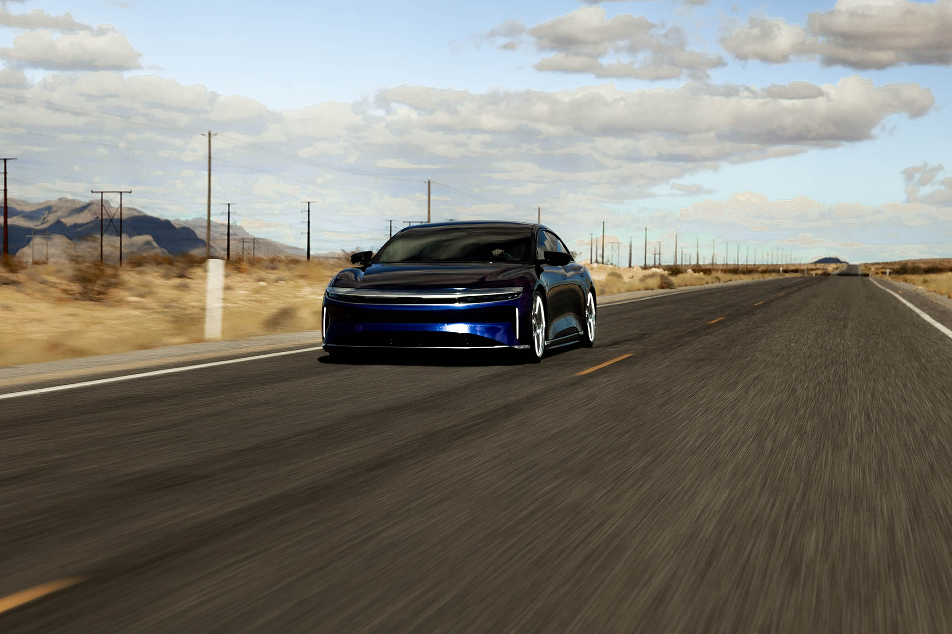 Lucid Air with Strada Martello Chrome Wheels - SEMA 2024