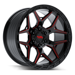 Offroad Monster M40 Wheel in Black Milled Red