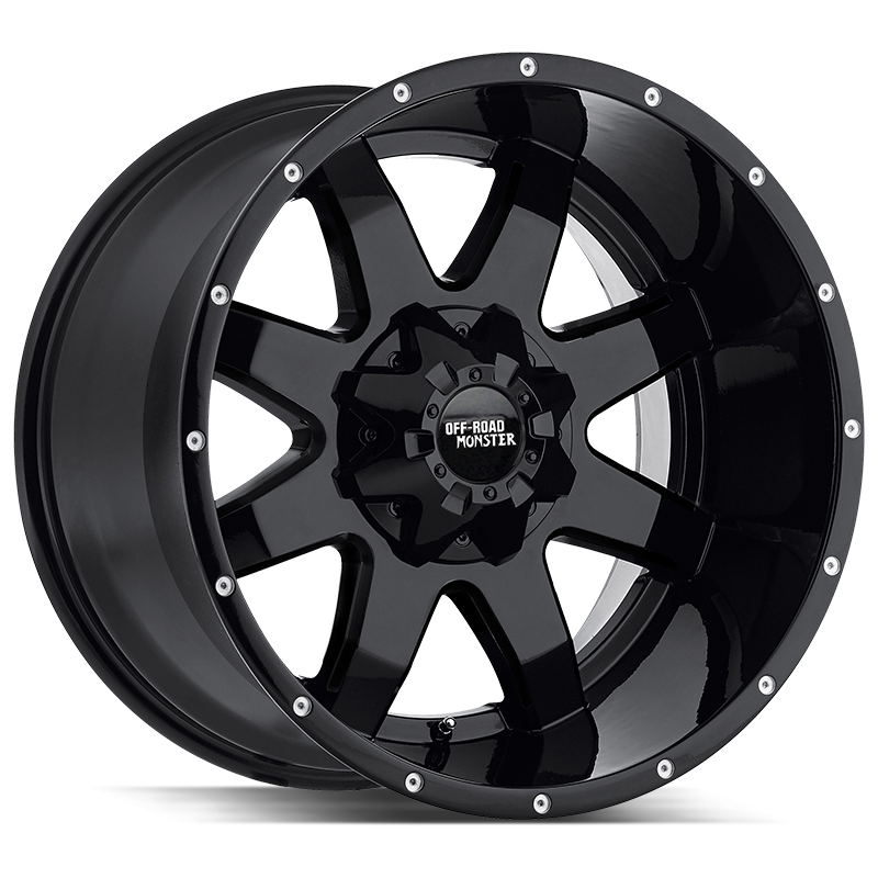 The M08 Wheel by Off Road Monster in All Gloss Black