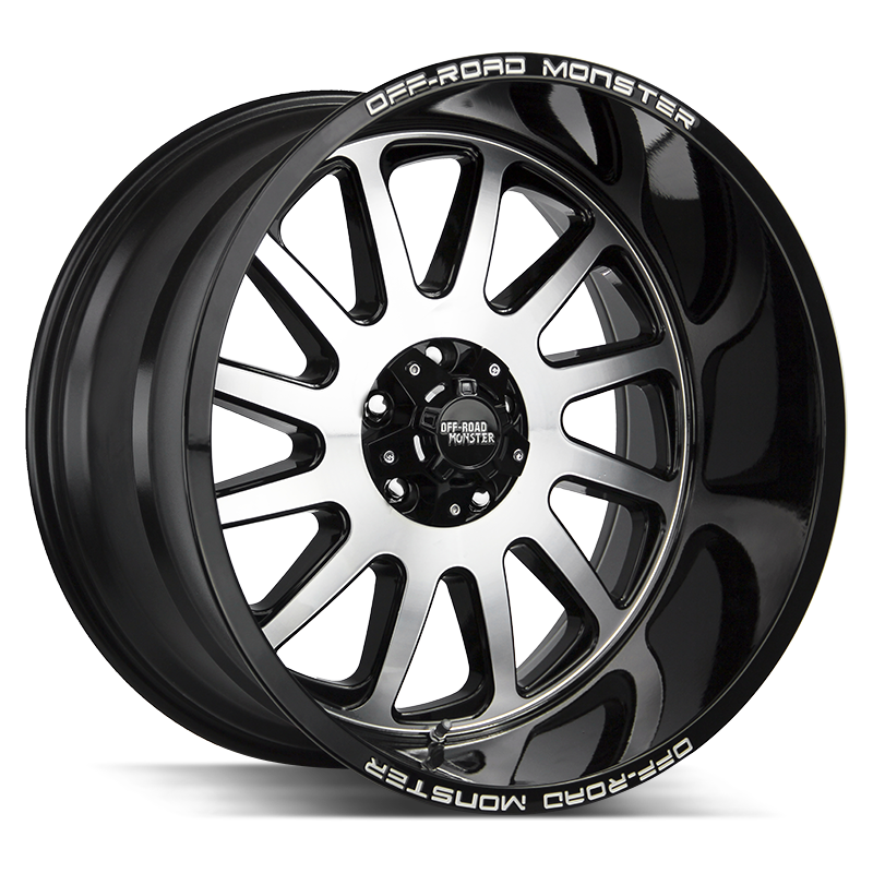 The M17 Wheel by Off Road Monster in Gloss Black Machined