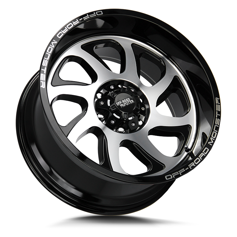 The M22 Wheel by Off Road Monster in Gloss Black Machined