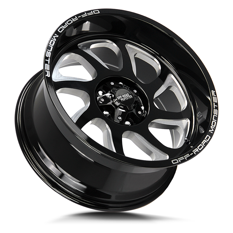 The M22 Wheel by Off Road Monster in Gloss Black Milled