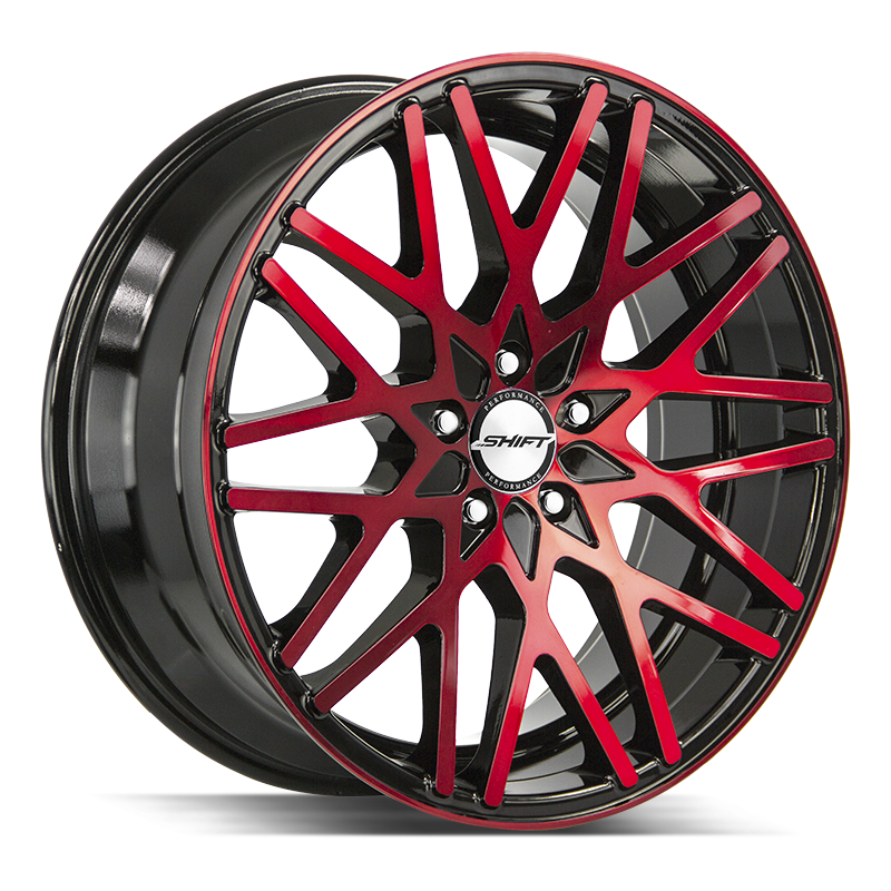 The Formula Wheel by Shift in Gloss Black Candy Red Machine