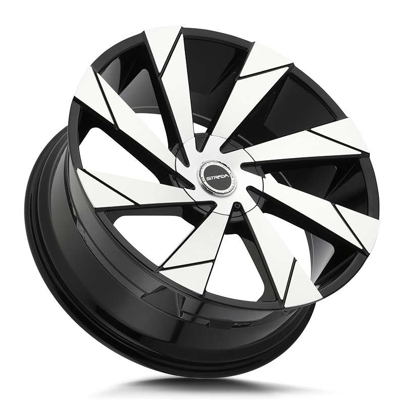 The Moto Wheel by Strada in Gloss Black Machined