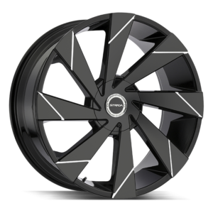 The Moto Wheel by Strada in Gloss Black Milled Line