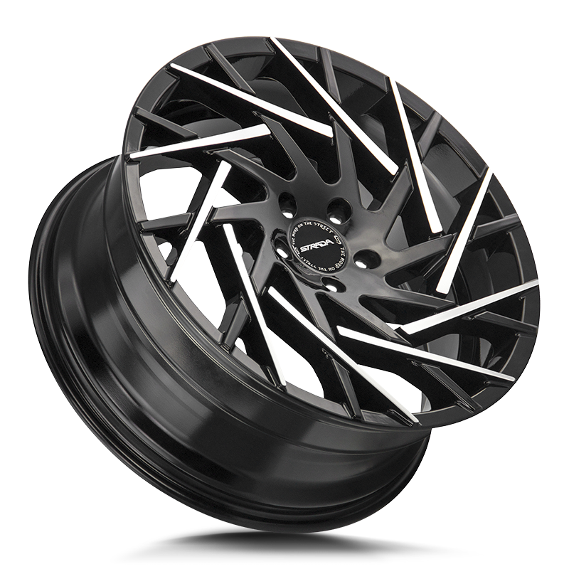 The Nido Wheel by Strada in Gloss Black Machined Tips