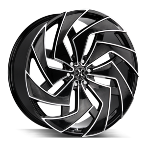 The X04 Wheel by Xcess in Gloss Black Milled